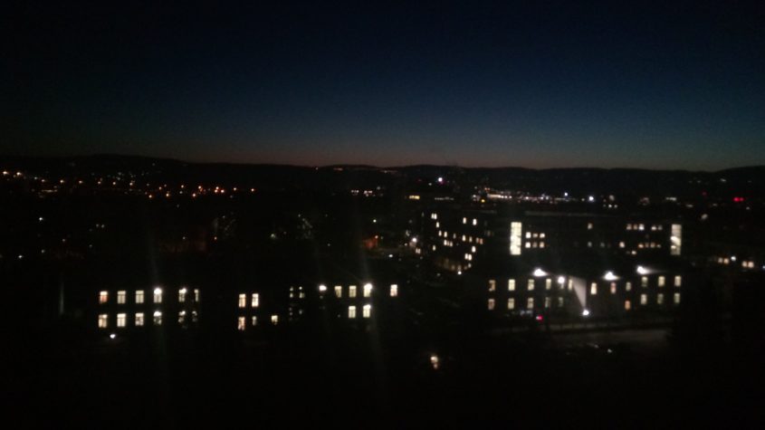 Der Morgenstern über der Festung Ehrenbreitstein